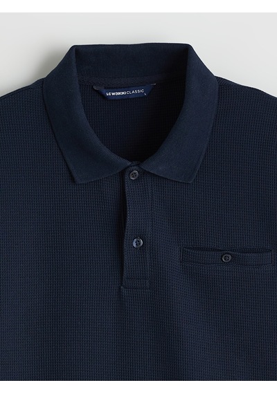 Lcwaıkıkı Classic Lacivert Polo Yaka Erkek Sweatshirt