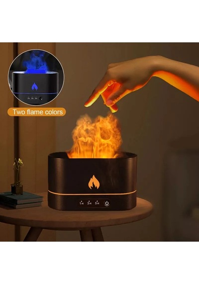 Alev Aroma Difüzör Lamba Ultrasonik Aromaterapi Nebulizatör Hava Nemlendirici Uçucu Yağ Difüzörü