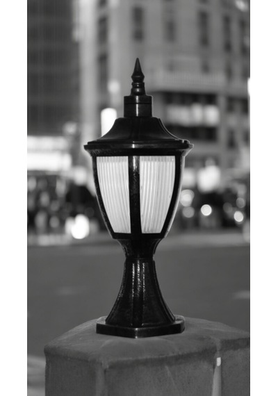10 Watt Beyaz Işık Led Ampul Dahil Dekoratif Set Üstü Armatür, Plastik Bahçe Duvar Aydınlatma Apliği Soğuk Beyaz