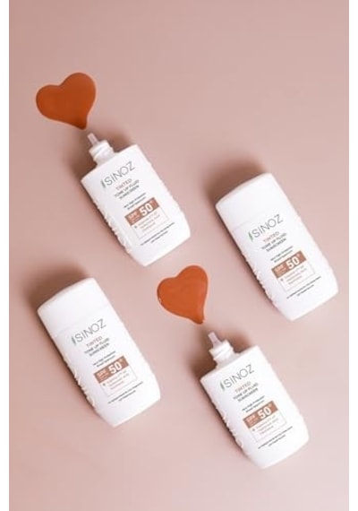 Sinoz Spf50 Tinted Sıvı Yüz Güneş Kremi - Yeni Nesil Güneş Filtreleri Ile Hibrit Formül 50ml
