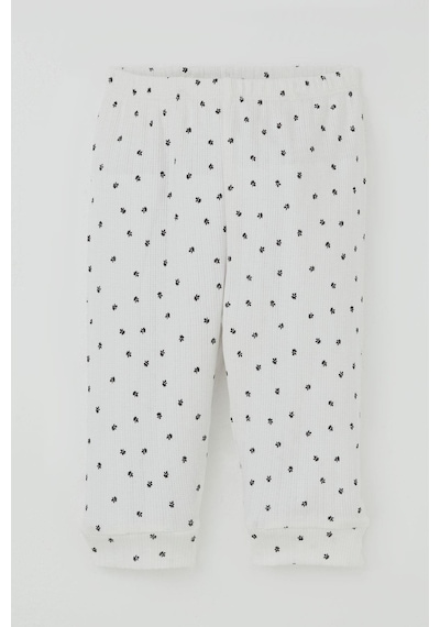 Breeze Kız Bebek Pijama Takımı Omuzdan Patlı Mini Çiçek Desenli 4 Ay-1 Yaş, Beyaz Beyaz