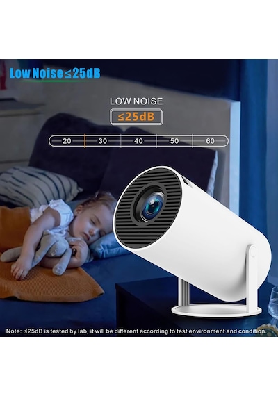 Pvzz Hy300 Pro Projektör 720p Taşınabilir Projektör, Android Os