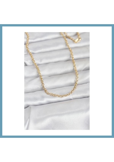 Bezos Cm 14k Gold Renk Halka Zincir Model 60 Cm Kadın Kolye Mbt06