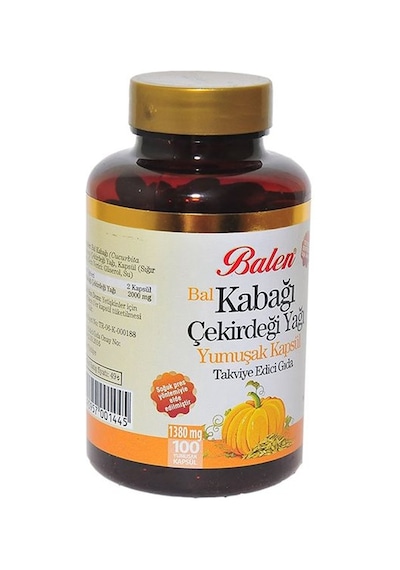 Balen Bal Kabağı Çekirdeği Yağı Yumuşak Kapsül 100 x 1380 MG