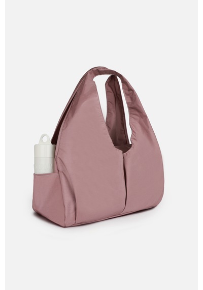 İcone Bag Pliseli Spor Çanta, Su Geçirmez Kumaş Spor Çanta, Omuz Çantası, Çok Cepli Spor Çanta Pudra
