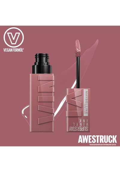 Maybelline New York Super Stay Vinyl Ink Likit Ruj 110 Awestruck