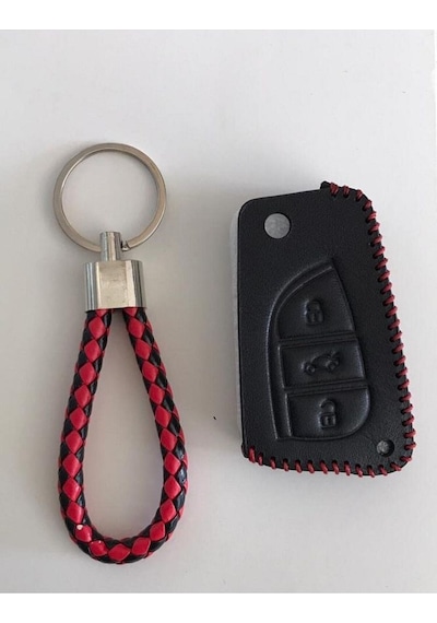 Toyota Corolla Auris Yaris Avensis Deri Anahtar Koruma Kılıfı Ve