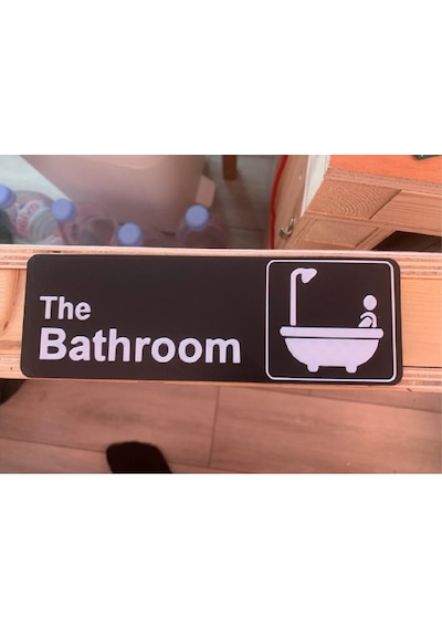 Banyo Tabelası Siyah