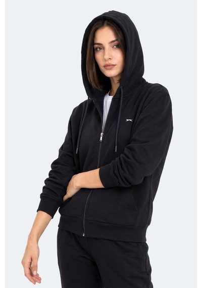 Slazenger Flores Kadın Kapüşonlu Lacivert Sweatshırt