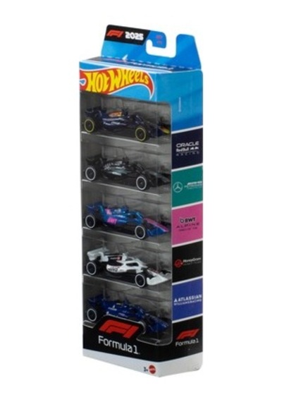 5 Yaş Ve Üzeri Çocuklar İçin Eğlenceli 5'li Formula 1 Oyun Seti Açık Mavi