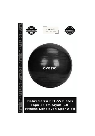 Delux Serisi Plt-55 Plates Topu 55 Cm Siyah 10 Fitness Kondisyon Spor Aleti