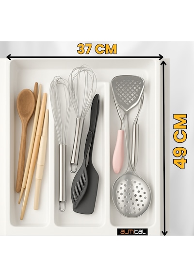 37x49 Cm. Beyaz Kaşıklık Ve Kepçelik 2'li Set 32x41 Cm'e Kadar Kesilebilir - 37x49byz-set Beyaz