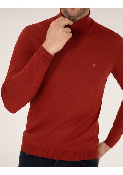 Pierre Cardin Kiremit Slim Fit Balıkçı Yaka Yün Karışımlı Basic Triko Kazak 50257302-vr031 Pierre Cardin Kiremit Slim Fit Balıkçı Yaka Yün Karışımlı Basic Triko Kazak 50257302-vr031