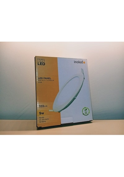 İnoled 9w Yuvarlak Sıva Altı Led Panel Beyaz-6500k Beyaz
