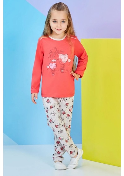 Roly Poly Kız Çocuk Uzun Kollu Pijama Takımı (1251) (1-4 Yaş)