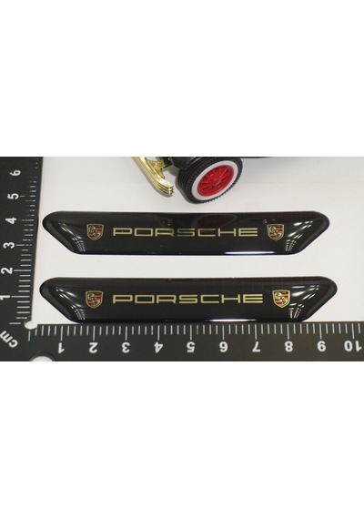 Porsche Logo Çamurluk Yanı Ve Ayna Metalize Damla Desen 3M Logo A