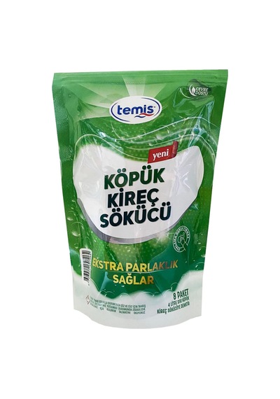 Temis Köpük Kireç Sökücü & Parlatıcı Toz Yedek Şişe 8 Şaset Toz Ve Şişe
