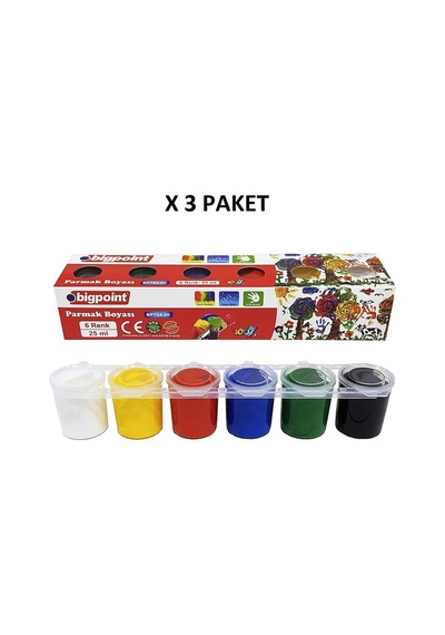 Bigpoint Parmak Boyası 6 Renk X 25 Ml X 3 Paket Diğer