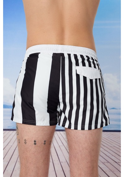 Loft Regular Fit Erkek Deniz Şortu Black/white