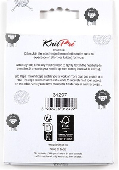 Knitpro Zing Kahverengi Kablo 126-150 Cm Değiştirilebilir Örgü Şişleri İçin Ginger Needle Harness Nylon Natural Brown Single Cord 31297