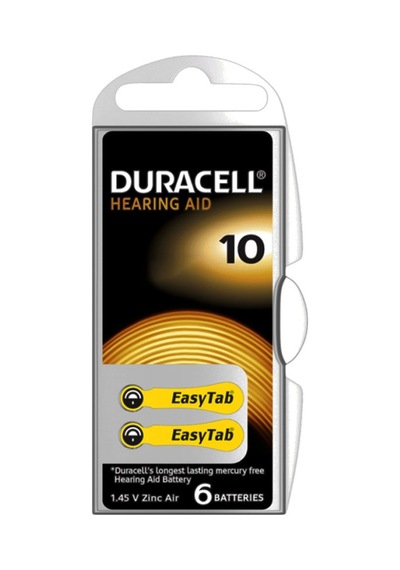 Duracell No:10 6 lı Kulaklık-İşitme Cihazı Pili