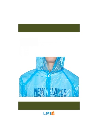 Letsii Kapüşonlu Naylon Cep Yağmurluk Su Geçirmez, Dayanıklı, Unisex Çok Renkli