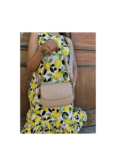 Just Polo Kadın Orta Boy Ayarlanabilir Çapraz Askılı Günlük Kullanıma Uygun El & Omuz Çantası Shoulder Bag Vizon