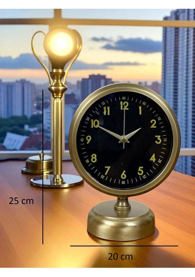 Vintage Craft 25 X 20 Eskitme Metal Masa Saati Çok Renkli