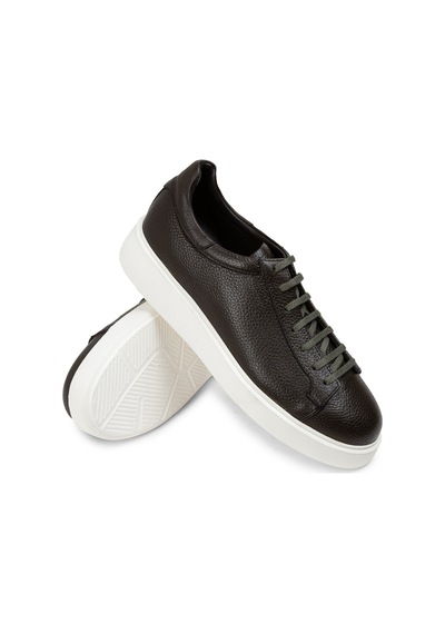 Deery Hakiki Deri Haki Erkek Sneaker Ayakkabı - 01954mhake01 Haki