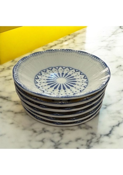 Etnik Çay Tabağı 10cm 6 Lı Krem