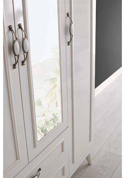 Erezogullari_Mobilya Irmak 3 Kapılı 2 Çekmeceli Gardrop Elbise Dolabı 120X48X195Cm Erezogullari_Mobilya Irmak 3 Kapılı 2 Çekmeceli Gardrop Elbise Dolabı 120X48X195Cm