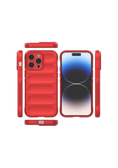 Apple iPhone  Uyumlu  15 Pro Max Kılıf Optimum Silikon - Kırmızı
