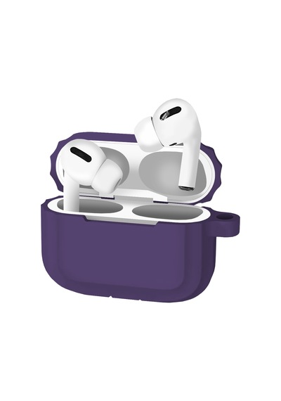 Buff Apple Uyumlu AirPods Pro Rubber Silikon Kılıf Mor