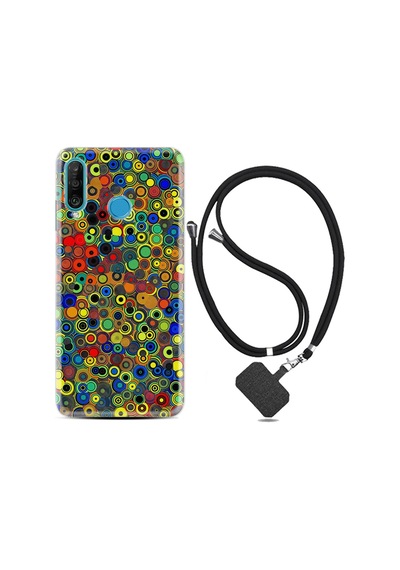 Huawei P30 Lite Kılıf Boyun Askılı Nazar Boncukları 1746