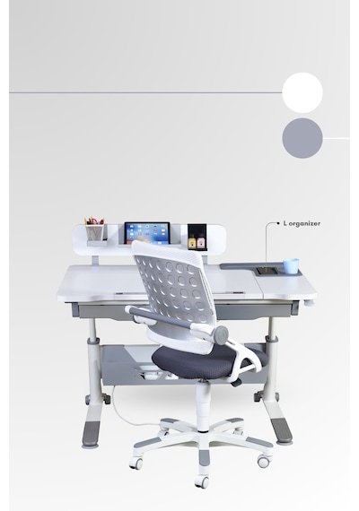 Creo Mobili Yükseklik Ve Eğim Ayarlı, Sirius Advanced Bilgisayar Ve Çalışma Masası Takımı, Beyaz/gri Gri Creo Mobili Yükseklik Ve Eğim Ayarlı, Sirius Advanced Bilgisayar Ve Çalışma Masası Takımı, Beyaz/gri Gri