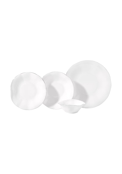 Korkmaz Rosa Collection Platin 30 Parça Yemek Takımı A9802 Beyaz