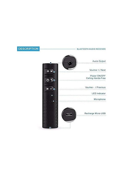Bluetooth Aux Kiti Araç Kiti 3.5 Mm Aux Ses Bluetooth Adaptör