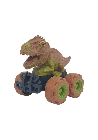 Sürtmeli Dinazor Arabalar 2'li - 12 Cm - Triceratops & Stegosaurus Siyah