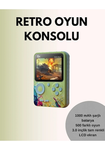 Tv Bağlantılı 500 Oyunlu Mini Gameboy Konsol Diğer