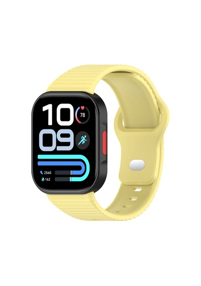 Redmi Watch 6 Silikon Kordon Tırtıklı Suya Dayanıklı Tasarım Sarı