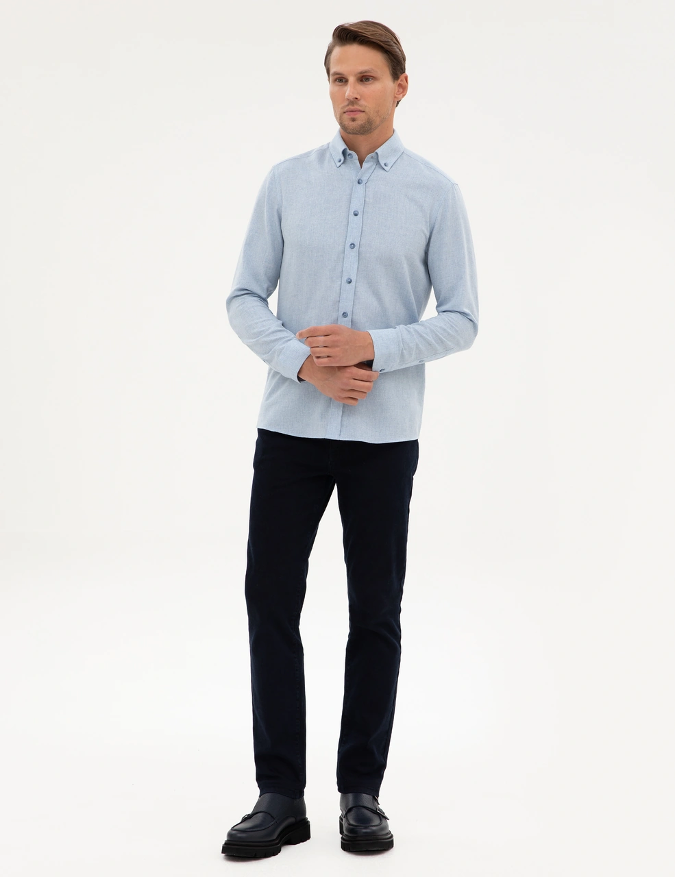 Pierre Cardin Erkek Açık Mavi Gömlek Desenli 50316751-vr003 Açik Mavi