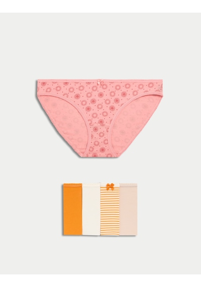 Marks & Spencer 5'li Cotton Lycra:registered: Bikini Külot Seti Turuncu