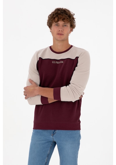 U.S. Polo Assn. Erkek Regular Fit Bisiklet Yaka Bordo Sweatshirt 50315507-VR177