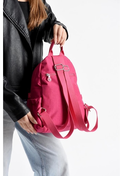 Baginn Kadın Sırt Çantası Günlük Kullanıma Uygun 32 25 Cm Klinkır Kumaş Çok Cepli Hafif Su İtici Kumaş Pembe