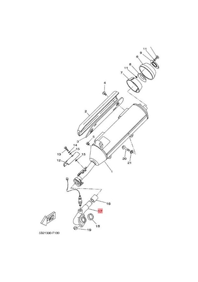 Yamaha X-City 250 Or.  Egzoz Manifolt 1C0-E4611-00