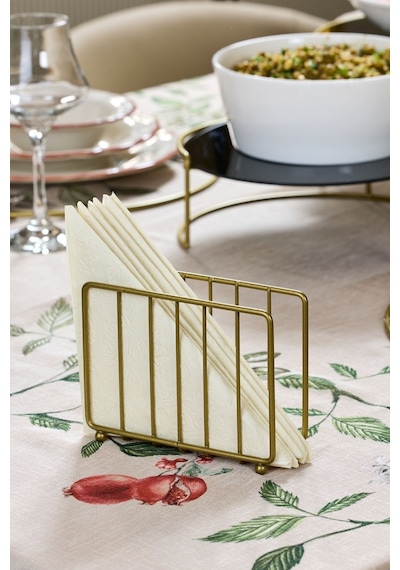 Edora Home 4'lü Gold Servis Sunum Seti, Peçetelik, Kağıt Havluluk, Nihale, Ekmeklik - Metal Paslanmaz