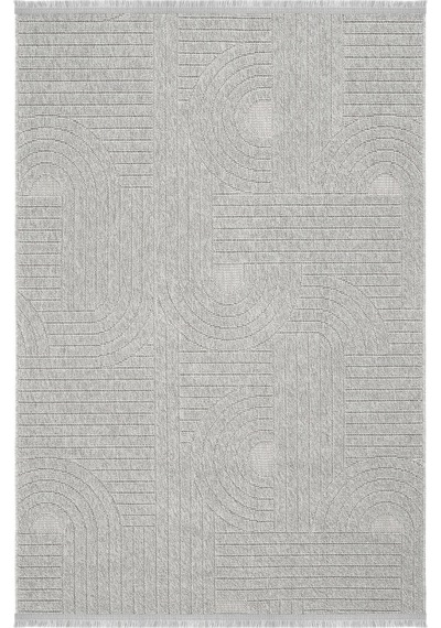 Seyran Loopy 623 Gri Halı Ince Mutfak Kilim Salon Kesme Halı Yolluk Gri