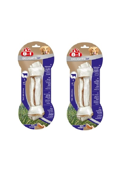 8in1 Delights Bones Large Biftekli Köpek Ödül Kemiği 85 Gr. X 2 Adet