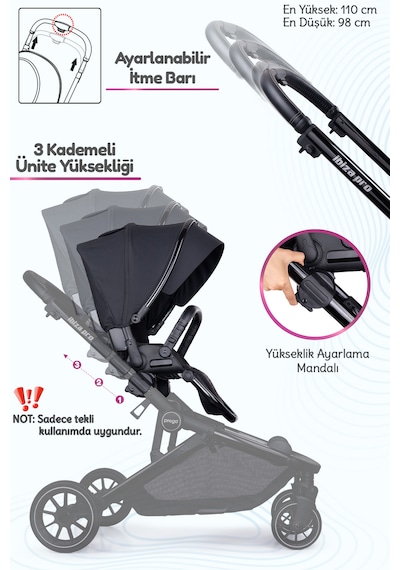 Prego İbiza Pro Çift Yönlü İkiz Bebek Arabası Uv Tenteli -yağmurluk-ayak Örtüsü- 2 Adet Puset Dahil - Tam Set Yeni Seri