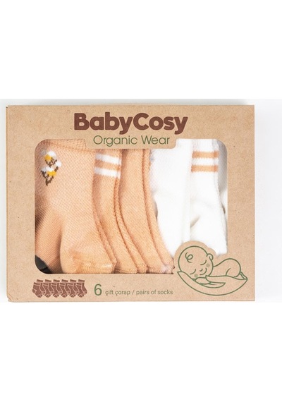 Babycosy Organic Wear Csyc1011 Bebek 6'lı Çorap %100 Organik Pamuk Bebek - Yenidoğan - Csyc1011 Karışık Babycosy Organic Wear Csyc1011 Bebek 6'lı Çorap %100 Organik Pamuk Bebek - Yenidoğan - Csyc1011 Karışık